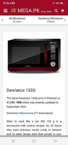 Dawlance microwave