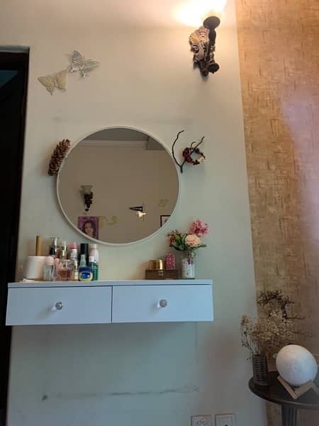 Floating Vanity Shelf and Mirror Set 0