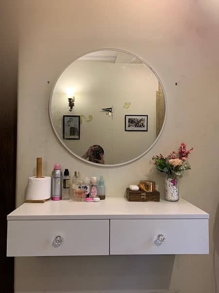 Floating Vanity Shelf and Mirror Set 1