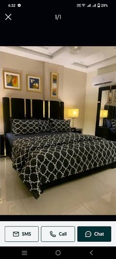 Par Day short time One BeD Room apartment Available for rent in Bahria town phase 4 and 6 empire Heights 2 Family apartment 0