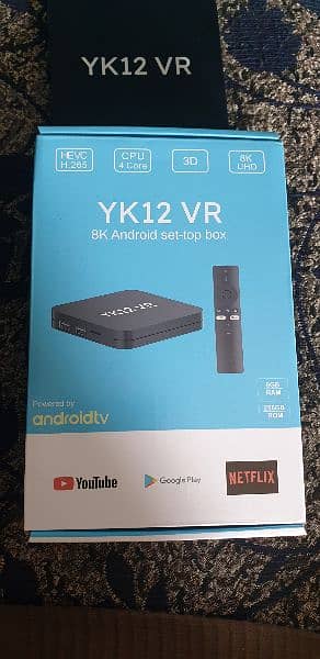 Android tv box Yk12 vr 1