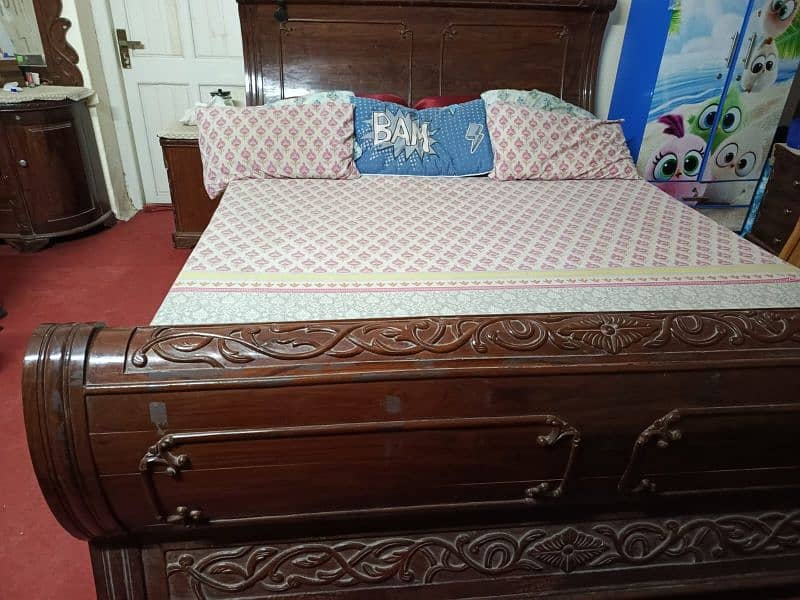 wooden bed-King size (talli wood) 1