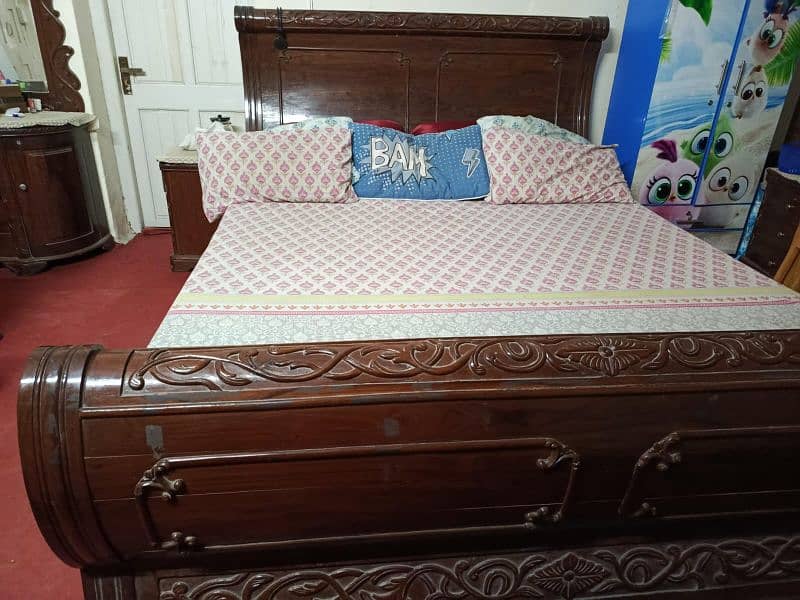 wooden bed-King size (talli wood) 2