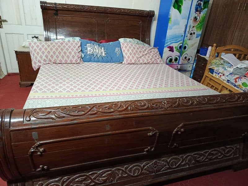 wooden bed-King size (talli wood) 3