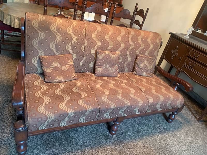 pure sheesham 3 pair of sofa With Tables 1