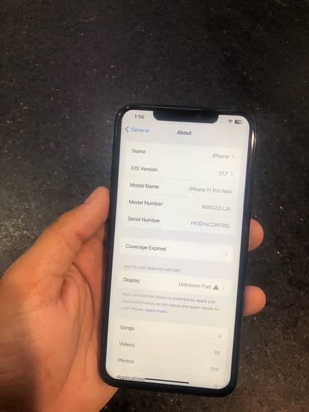 iphone 11pro max  10/9.5 64 gb 7