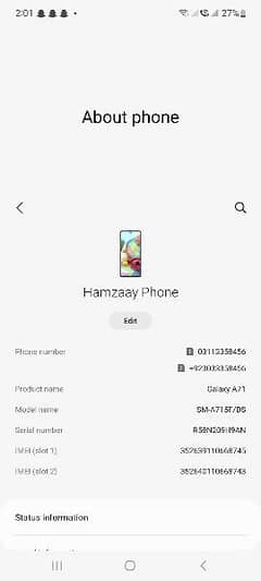 Samsung Galaxy a71 8gb 128gb 0