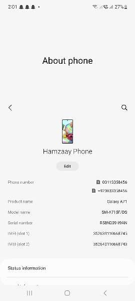 Samsung Galaxy a71 8gb 128gb 0