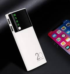 20000mah Powerbank LED Lighting Display External Battery Portable Cha