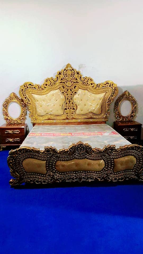 Poshish bed\Bed set\double bed\king size bed\Luxury bed 3