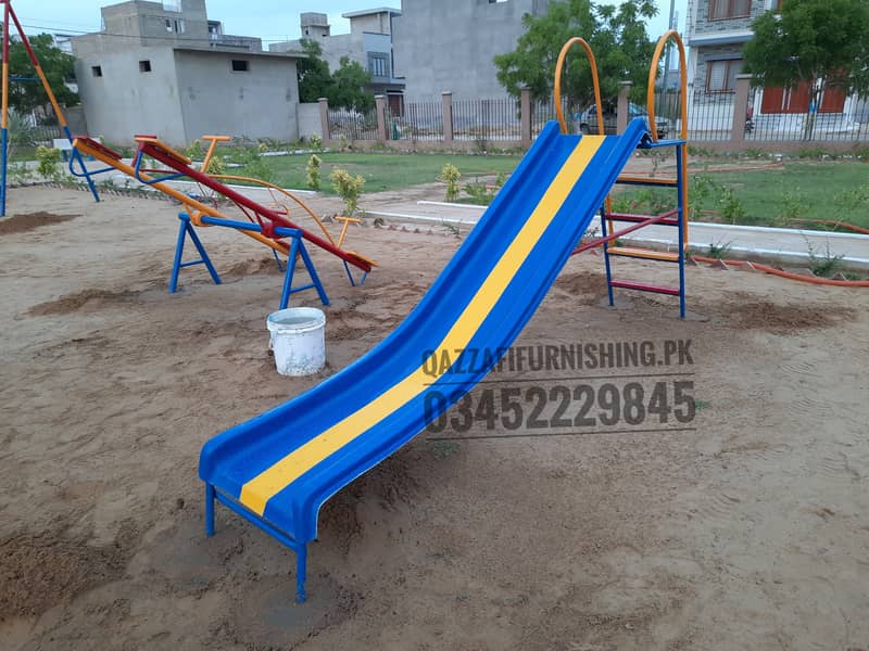 Fiber slide swing play unit for park swing seesaw jhola garden outdoor 0