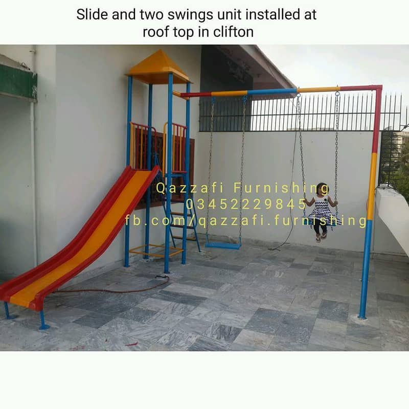 Fiber slide swing play unit for park swing seesaw jhola garden outdoor 1