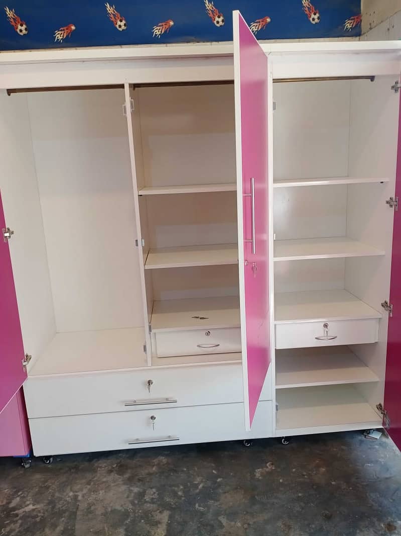 3 door almari/ wood works/cupboard /wardrobe for sale/almirah/stand 5