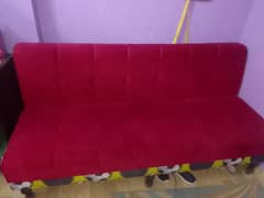 red colour sofa with no arm seats all ok