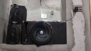 Amplifier and woofer Kenwood for car and rikshaw