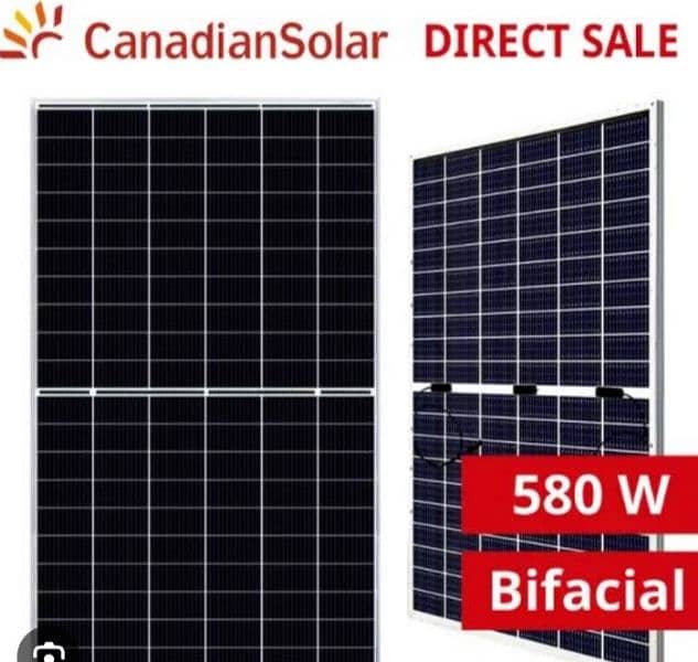 Canadian Solar Panel 580W Bificial N Type A Grade 2