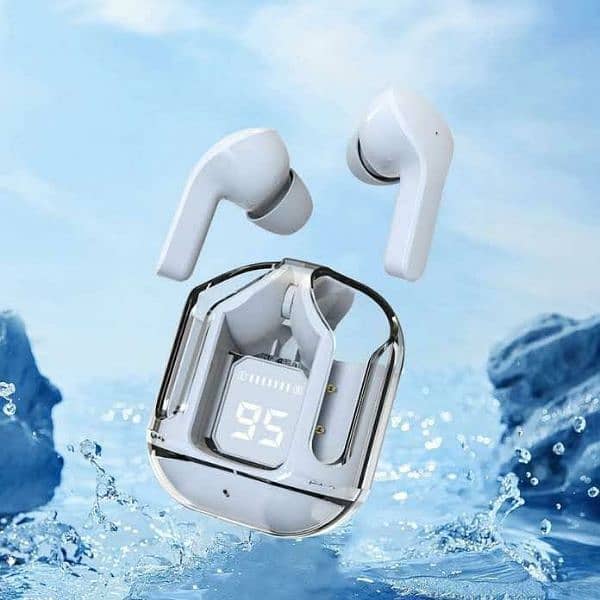 Transparent Air 31 Digital Display Case Earbuds with Pouch 4