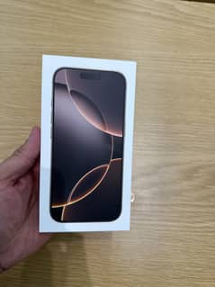 IPHONE 16 PRO MAX DESERT TITATNIUM 26 / 512 GB DESERT TITATUM NEW BAG!