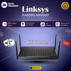 WiFi 6 Router Linksys EA9350 | AX4500 Max-Stream MU-MIMO (With Box)