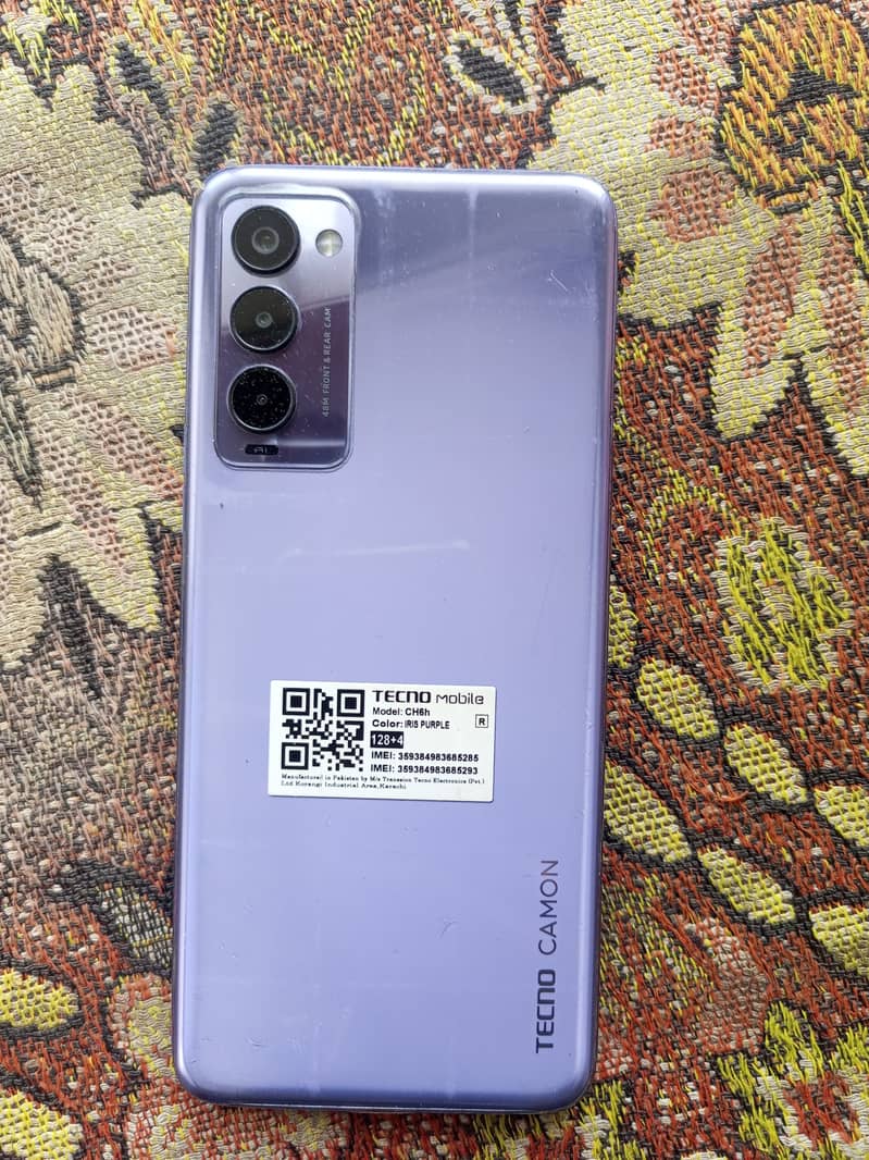 Tecno camon 18t 4/128  10/10 condition with box and charger. 0