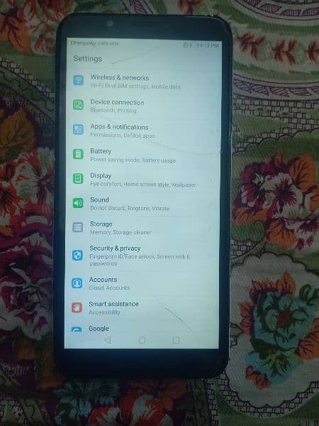 Huawei Y7 Prime 2018 With Box 1St Sim Working 2Nd Sim No Working 10