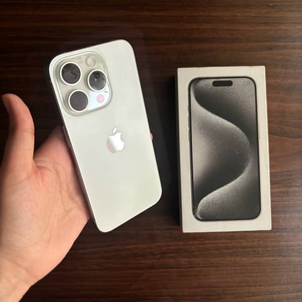 iPhone 15 pro with box 128gb factory unlocked titanium Faisalabad 4