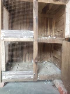 two portion wooden cage for sale