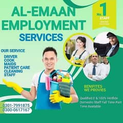 Provide. Domestic. Staff . Maid ۔Helper. Cook. Driver. chef .