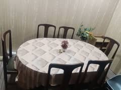 6 chair luxury dining table of pure  wood 0