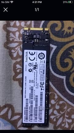 like new m2 500 gb