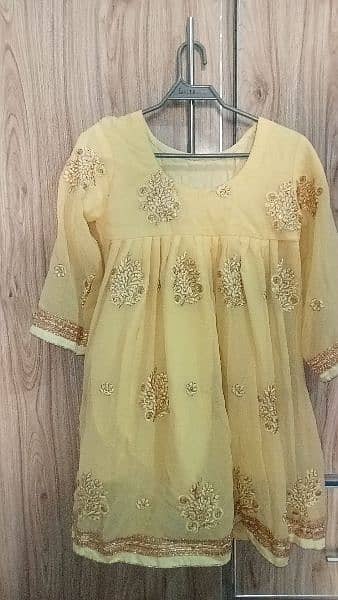 yellow colur sharara for mehndi 0