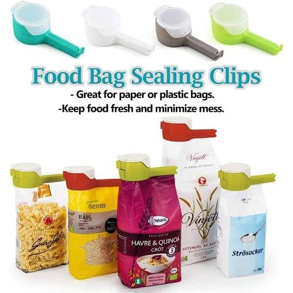 2 Pcs Food Sealing Clips With Discharge Nozzle | Kitchen Snack Tool 0