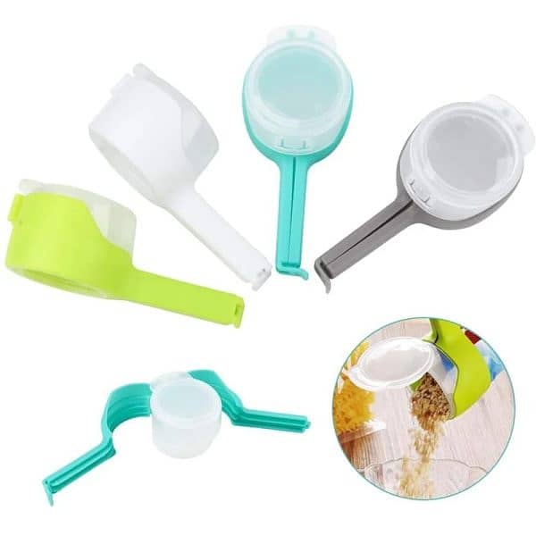 2 Pcs Food Sealing Clips With Discharge Nozzle | Kitchen Snack Tool 2