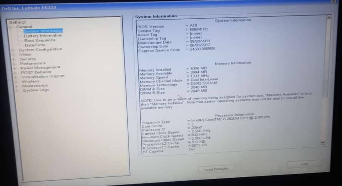 Dell latitude E6320 Core i5 2nd Generation Laptop for Sale urgent 5