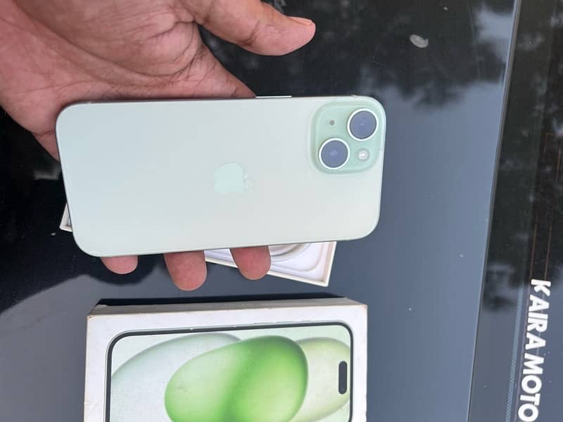 iPhone 15 non PTA Green 128GB with Box 4