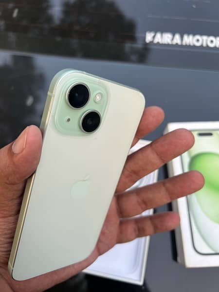 iPhone 15 non PTA Green 128GB with Box 6