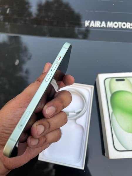 iPhone 15 non PTA Green 128GB with Box 7