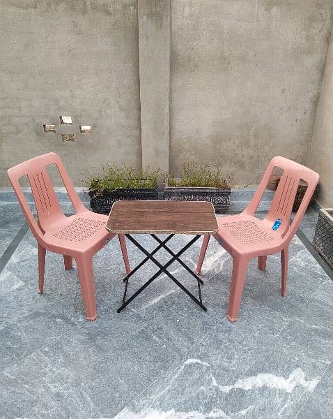 Plastic 2 chairs & 1 Table set 0