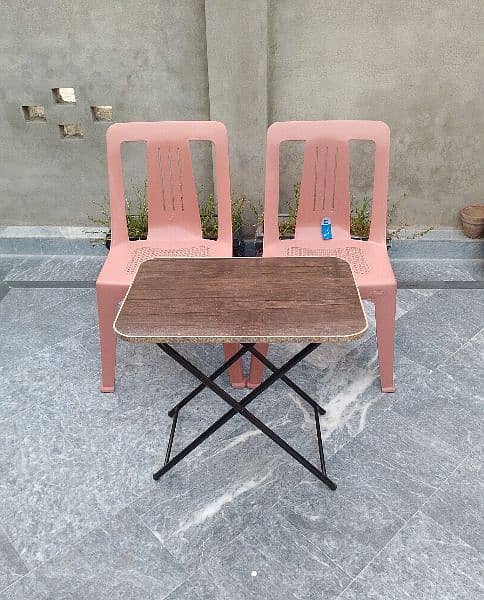 Plastic 2 chairs & 1 Table set 1