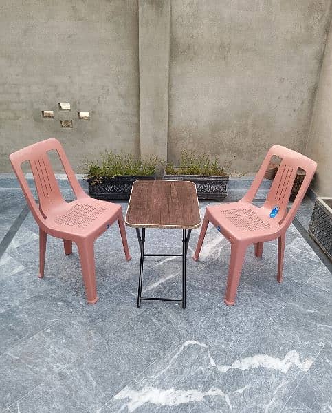 Plastic 2 chairs & 1 Table set 2