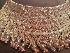 Golden elegant bridal choker set