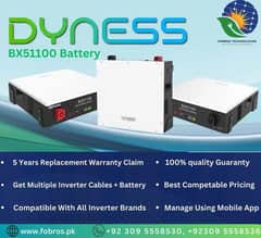 Dyness Lithium Ion Battery | 51.2V | 100Ampere 6000 Life Cycles