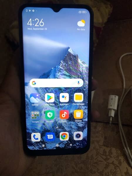 Redmi 10a for sell 4/64 with complete box and charger cable everything 2