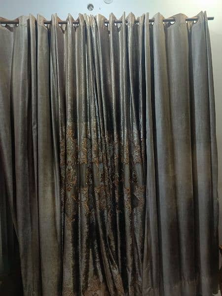 4 pieces velvet curtains for extra large window 2