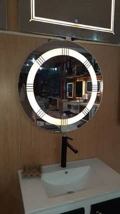 Mirror Back light Wall Clock