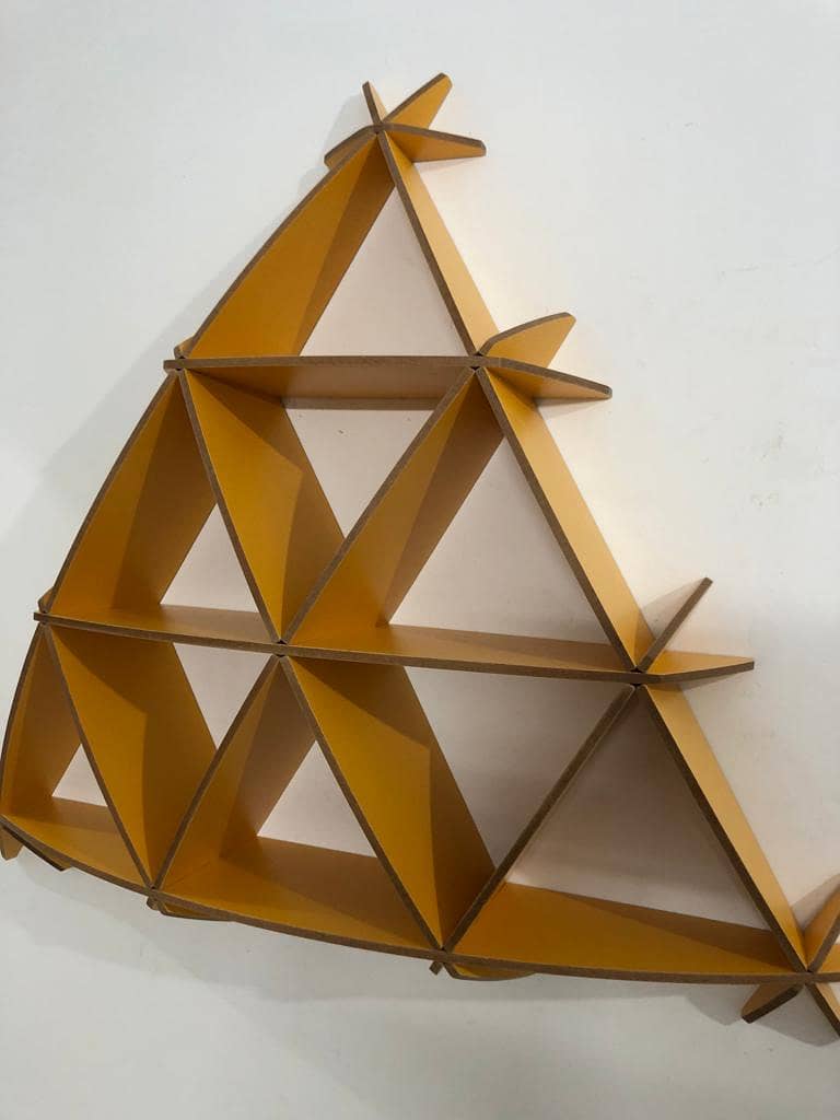 Geometric wall shelves, 2 types, different colours 4