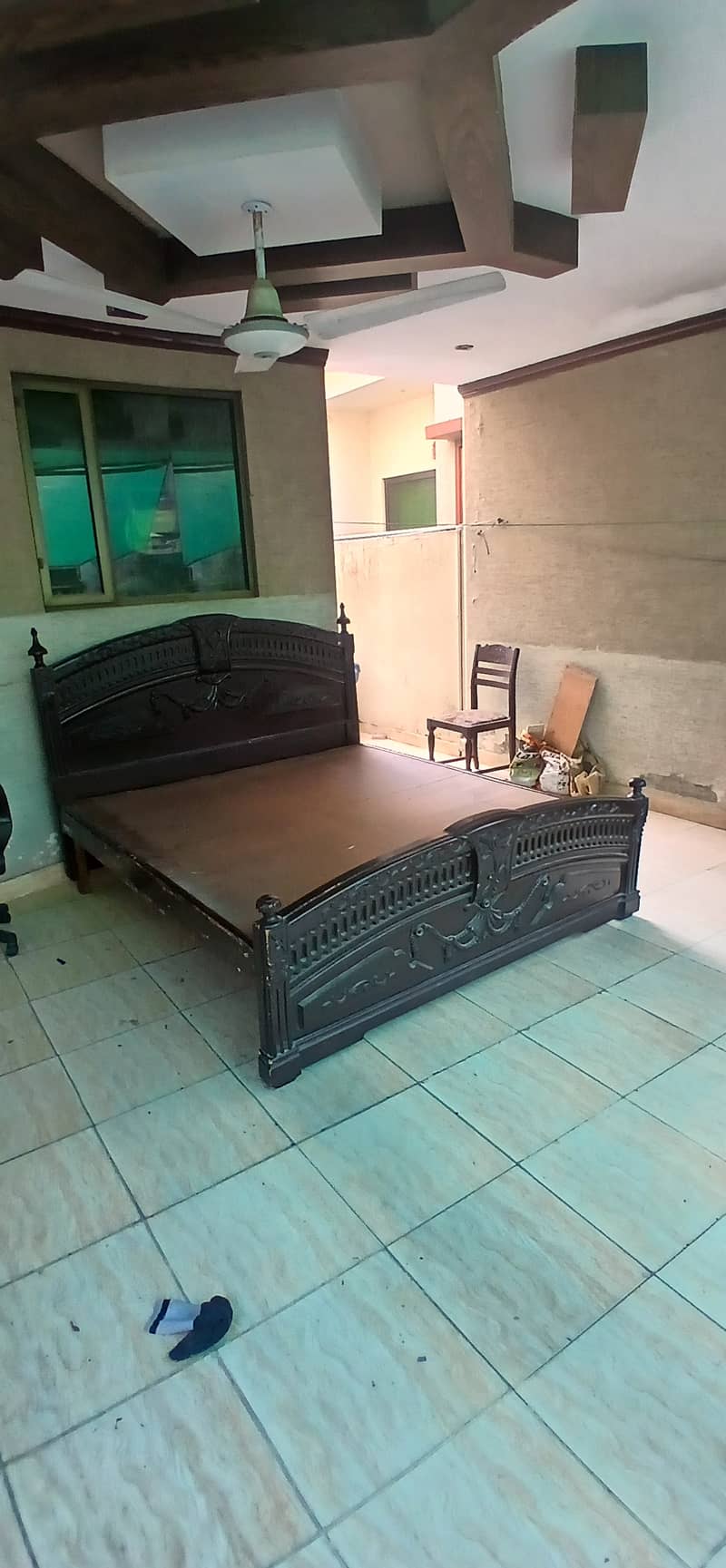 Double wooden bed 2