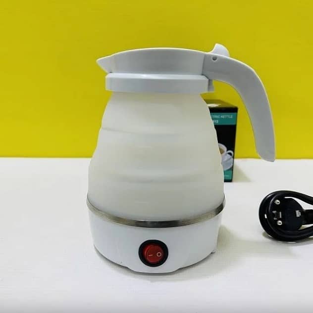 Foldable Portable Electric Kettle Travel Kettle Silicone, 5 Mins Heat 2