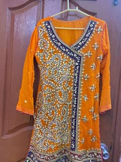 orange gota work dress