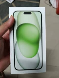 iphone 15 box pack green clor 128 gb factory unlock non-active